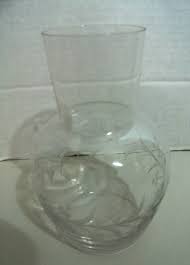 Vintage Small Clear Vase Etched Floral Design Very Pretty! - Etsy