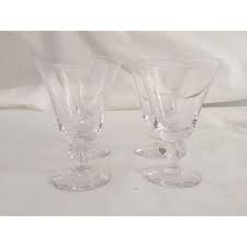 Mid-Century Clear Ball Stem Glasses - Set of 4 | Chairish