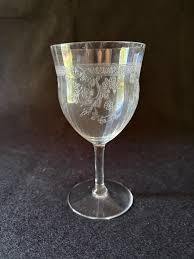 Set of 8 Tall Stemmed Glasses With Delicate Botanical Design - Art Deco Feel - Lightweight Stemware - Etsy Israel