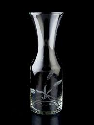 Javit Wheat Etch Carafe Water Pitcher Vintage Glassware - Etsy