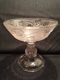 EAPG Co Operative Flint Glass Works Ivy in Snow Compote | eBay