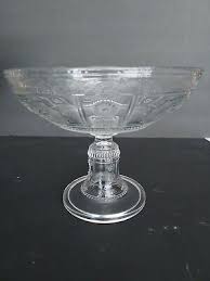 EAPG 1880 BRYCE GLASS "WILLOW OAK" OPEN 7 1/2" wide COMPOTE ...