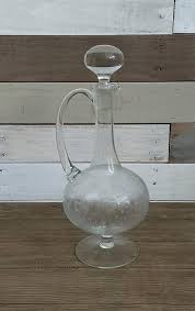 Vintage Large Glass Jug/carafe With Oversized Ball Stopper. Home Bar, Vintage Modern Carafe. Fab Stylish Table Decanter - Etsy