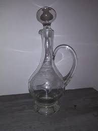 Etched Grapes Glass Vintage Pitcher With Stopper - Etsy