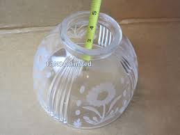 Ceiling fan Vintage Clear Glass Flower Cut 3 1/4" Center Shade Globe NOS | eBay Australia