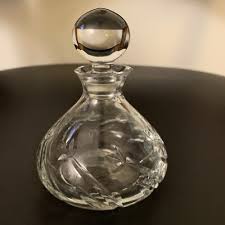 Vintage Floral Cut Lead Crystal Perfume Bottle Stopper Dansk Ireland | eBay