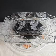FIFTH AVENUE CRYSTAL Viscount Set of 4 Frosted Square Glass Dessert Plates 6.5" $29.83 - PicClick AU