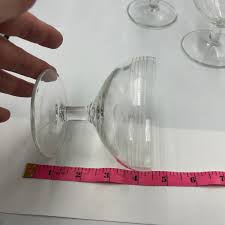 Vintage Crystal Frosted Etched Dot & Band Stem Champagne ...