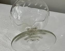 Set of 4 Vintage Etched Laurel Leaf Indiana Glasses Dessert ...