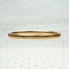 Engraved Gold Vintage Bangle Signed Krementz – GSL