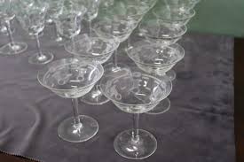 Crystal Glasses Set of 28 - Vintage Decor for Sale - Styylish