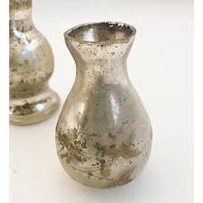 Vintage 1990s Petite Mercury Glass Vases - Set of 5 | Chairish