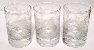 3 Crystal Etched Shot Glass Duiske Irish Design, Grape cluster pattern, Ireland | eBay
