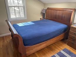 Ethan Allen Full size solid wood sleigh Bed for Sale in ...