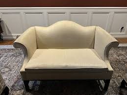 Ethan Allen Traditional Classics Chippendale Style Camelback Loveseat Sofa 1 | eBay