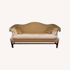 Ethan Allen Queens Anne Upholstered Sofa Mint - AptDeco