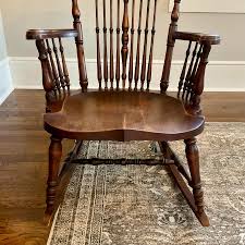 Beautiful Antique Rocking Chair With Mother of Pearl Inset ...