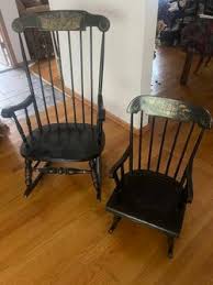 Antiques Mommy And Me Black Rocking Chairs for Sale in ...
