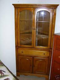 Ethan Allen Nutmeg antique china cabinet baumritter | #30307179
