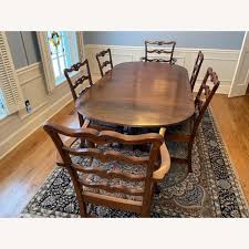 Antique English Georgian Mahogany Dining Room Set - AptDeco