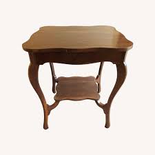 Antique Jamaican Mahogany Table - Two Tiers - AptDeco