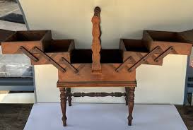 Mid Century Scandinavian Modern Expanding Sewing Caddy Box ...