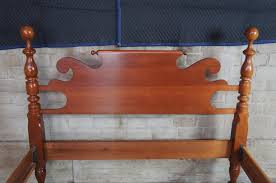 Cassady Furniture Early American Style Cherry Queen Size Cannonball Poster Bed at 1stDibs | queen size cannonball bed, queen cannonball bed, ethan allen cannonball bed
