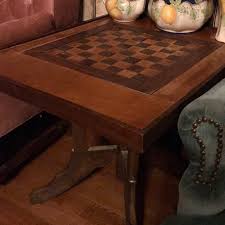 Other | Wooden Hand Crafted Checker Board Table | Poshmark