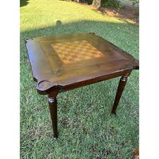 Vintage Ethan Allen Game Table Chess Checkers Square Wood - Etsy Canada