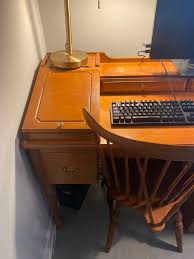 Ethan Allen Early American Solid Maple & Birch Desk and ...