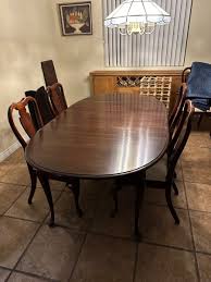 REDUCED! Vintage Cresent Queen Anne Dining Set-6 chairs ...