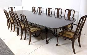 12' Long Baker Furniture Dining Table & 12 Chairs