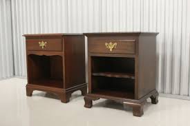 L. Hitchcock Vintage Black and Gilt Painted Two-Drawer Nightstand | eBay