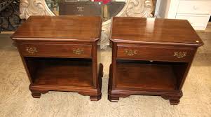 Sold at Auction: Pair of Ethan Allen cherry nightstands