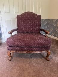 Ethan Allen Harris Chair & Laurent Ottoman - Set of 2 | Chairish