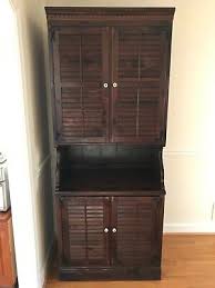 ETHAN ALLEN Dark Antiqued Pine Old Tavern Entertainment ...