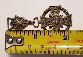 Antique Twin Hearts Medal With Chi Rho, Sacred Heart of ...