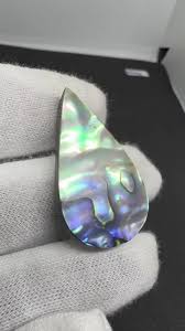 Iridescent Abalone Shell Cabochon: Pear-shaped Gemstone ...