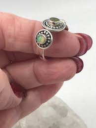 Opal and Peridot Ring, Size 7 - Etsy New Zealand