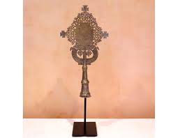 Egyptian Coptic Cross on Stand - Taos Estate Sales, Taos ...