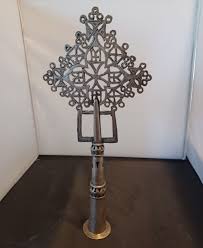 VINTAGE LARGE ETHIOPIC PROCESSIONAL CROSS WITH HOLLOW BASE | eBay