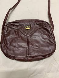 Vintage Etienne Aigner Handbag Purse Oxblood Burgundy Leather Zip Top W/ Strap | eBay
