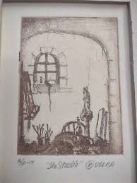 Robert Volpe “THE STUDIO” A/P Etching signed Artist Proof 5 ...