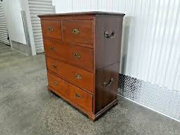 CHARMING 19TH C ENGLISH 2 PART ENGLISH CAMPAIGN CHEST WITH BRASS HARDWARE | eBay