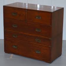 Original 1890 Army and Navy C.S.L Stamped Campaign Chest of Drawers Including Desk For Sale at 1stDibs | army and navy csl, army and navy campaign chest, army furniture