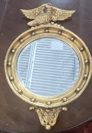 Federal Style Gold Gilt Wood Eagle Convex Mirror Bullseye ...