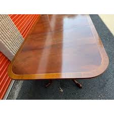 Antique Geogrian Style Three Triple Pedestal Base Inlaid ...