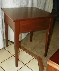 Solid Walnut Lamp Table / Side Table with Drawer (T237) | eBay