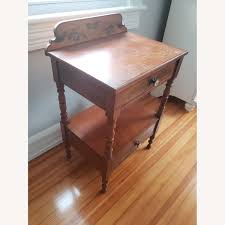 L Hitchcock Stenciled Maple Nightstand - AptDeco