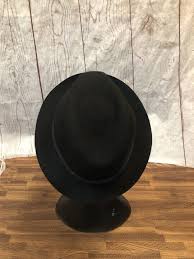 Attention Men's Black Fedora Hat Wool Felt with Band Trim ...